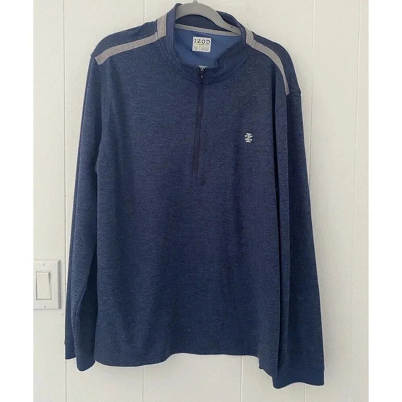 Izod Golf Men's Size XL 1/4 Zip Pullover Heathered Blue H112 - Picture 1 of 4